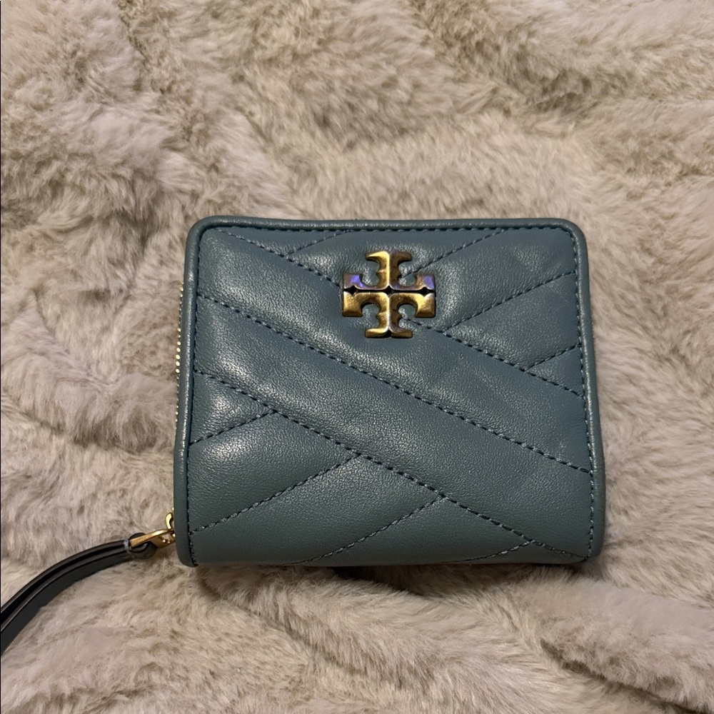 Tory Burch Teal Quilted Wallet